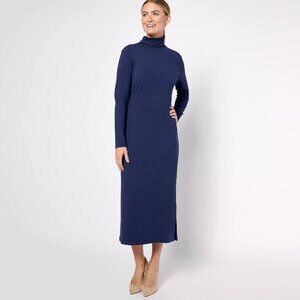 Women with Control Petite Jersey Tummy Control Midi Dress -Blue (Sz PS) a623040
